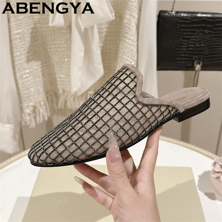 Ethnic Fashion For Women - Chinelos femininos de renda brilhante com
