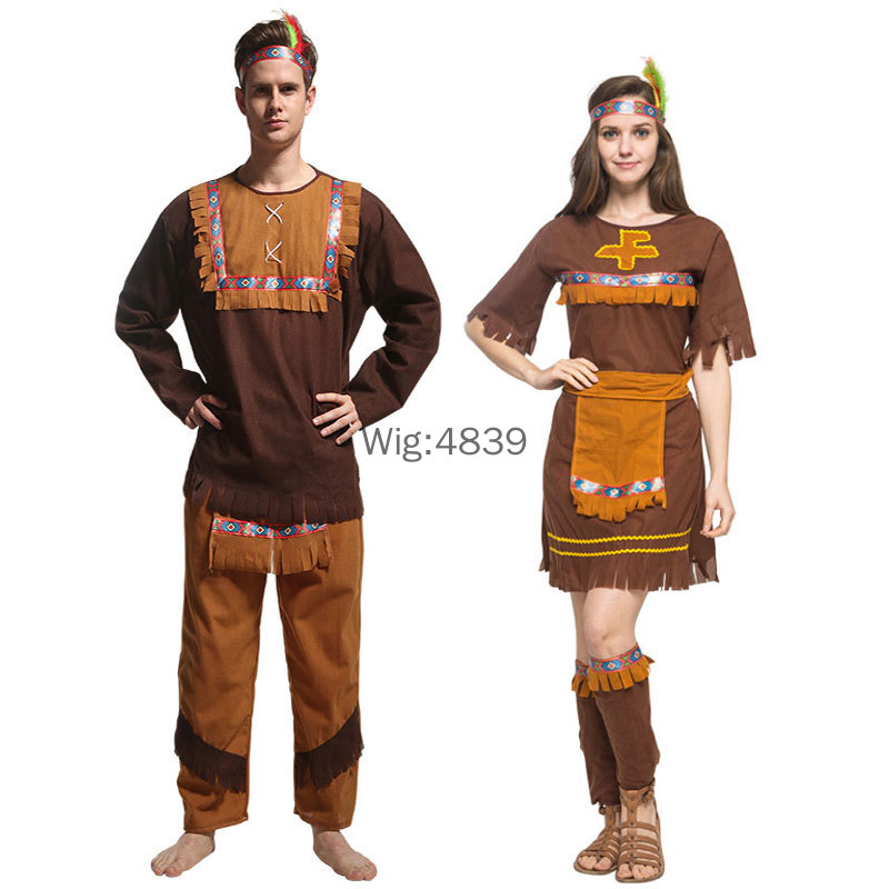 Ethnic Fashion India - Traje de halloween adulto casal indiano