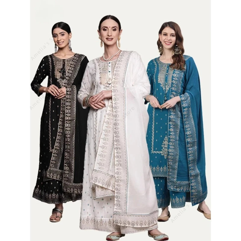 Salwar Kameez Set - Terno punjabi feminino indiano, conjunto de