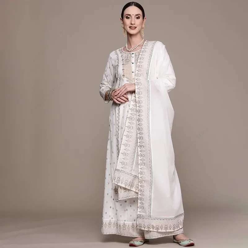Terno punjabi feminino indiano - Salwar Kameez Set avaliação e preço