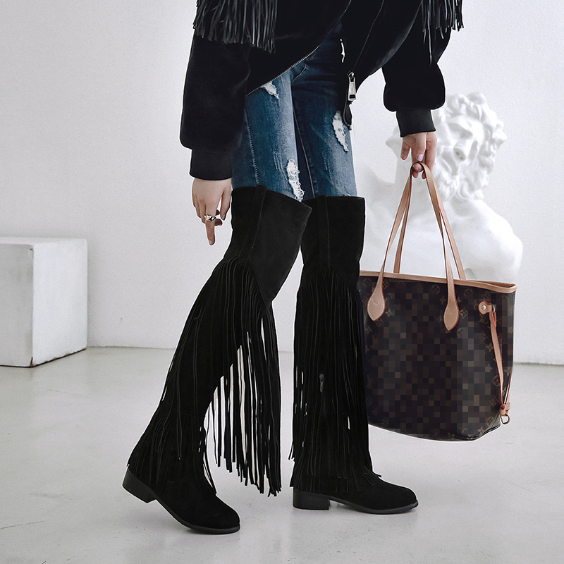 Bota Feminina de Cano Alto Est - Ethnic Fashion For Women avaliação e preço